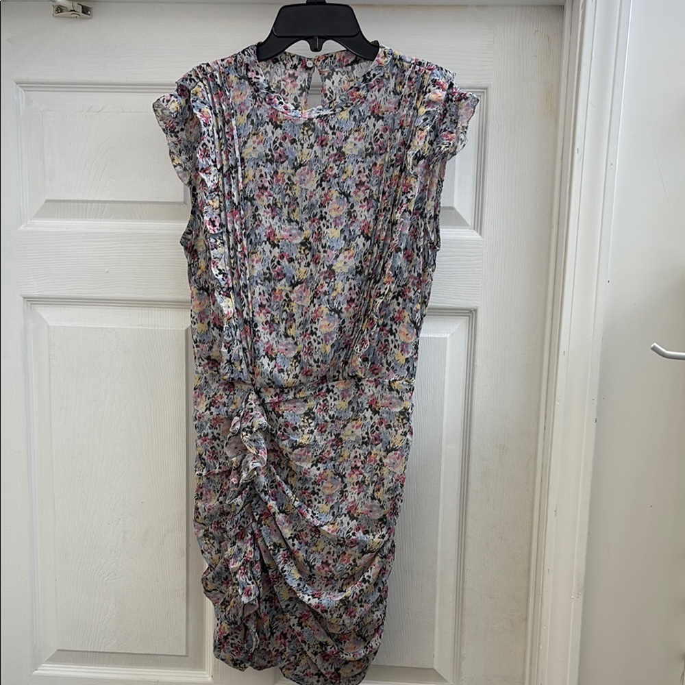 Floral Ruffle Sleeve Dress